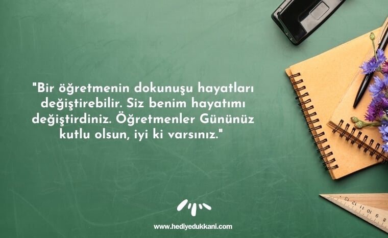 öğretmenler günü hediyesi notu