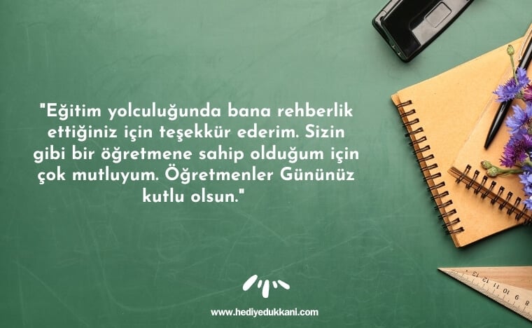 öğretmenler günü hediyesi notu