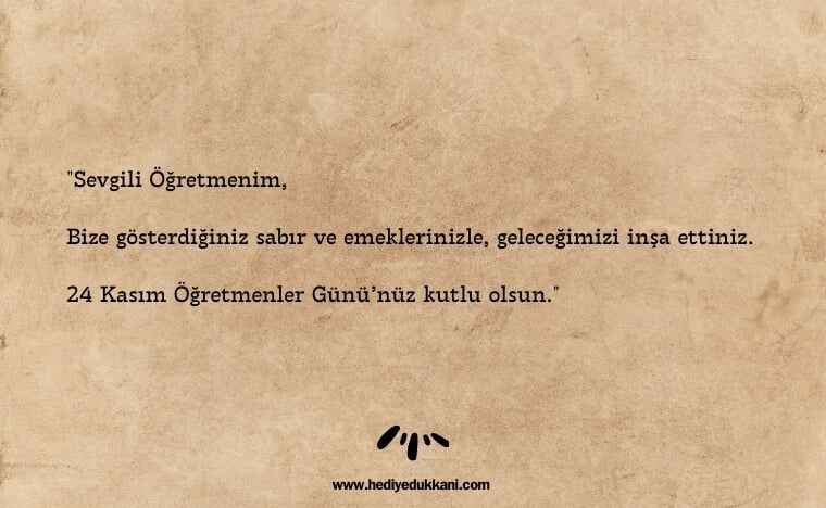 öğretmenler günü mektubu
