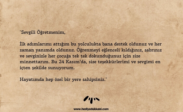öğretmenler günü mektubu