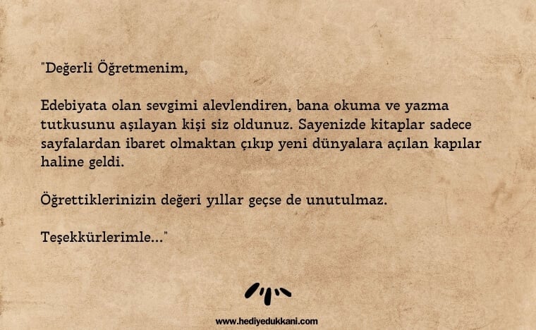 öğretmenler günü mektubu