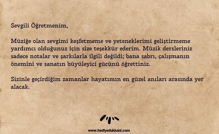 öğretmenler günü mektubu