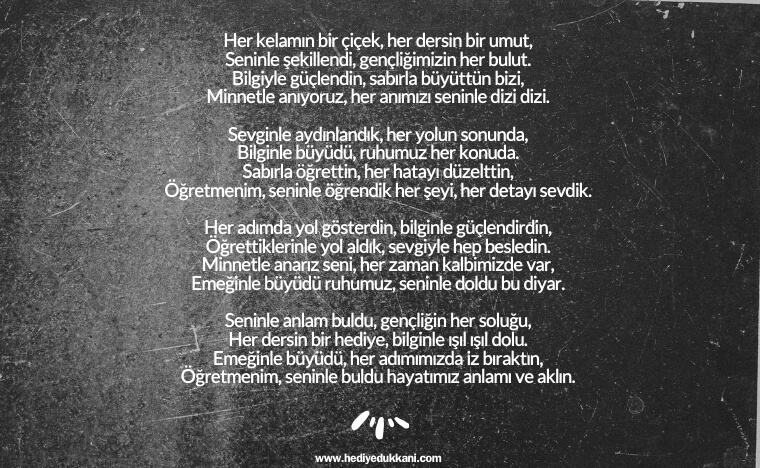 öğretmenler günü şiiri