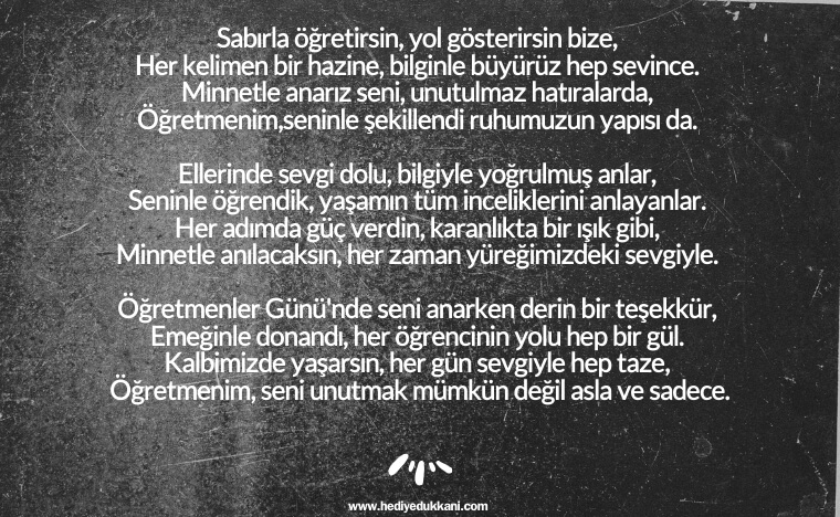 öğretmenler günü şiiri