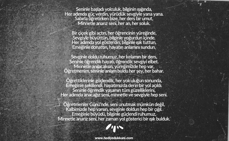 öğretmenler günü şiiri