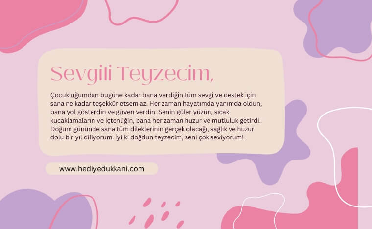 Teyzeye Doğum Günü Mesajı