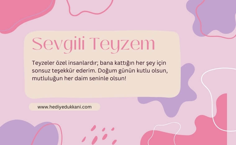 Teyzeye Doğum Günü Mesajı