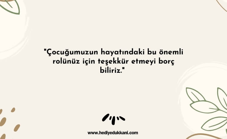 veliden öğretmene güzel sözler