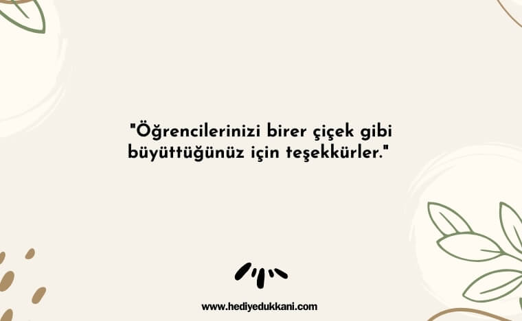 veliden öğretmene güzel sözler