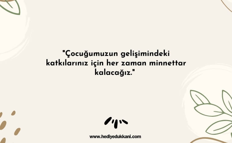 veliden öğretmene güzel sözler