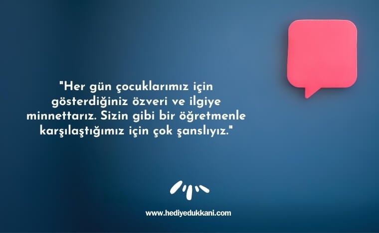 veliden öğretmene teşekkür mesajı