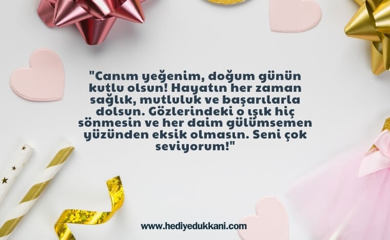 yeğene doğum günü mesajı