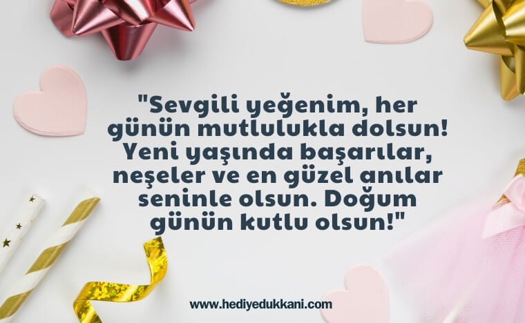 yeğene doğum günü mesajı