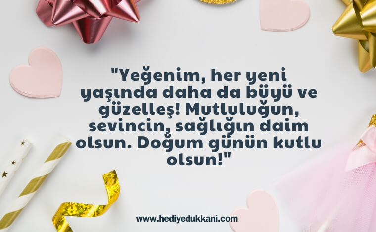 yeğene doğum günü mesajı