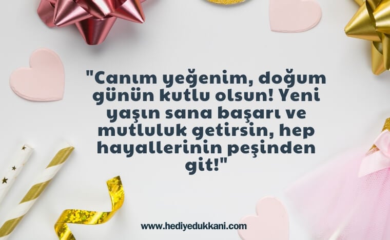 yeğene doğum günü mesajı