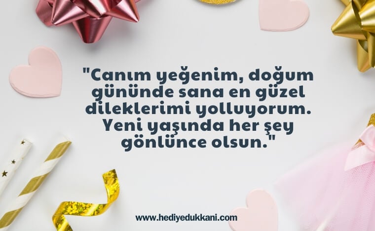 yeğene doğum günü mesajı