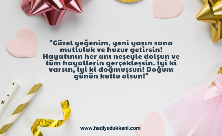 yeğene doğum günü mesajı