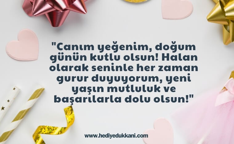 yeğene doğum günü mesajı