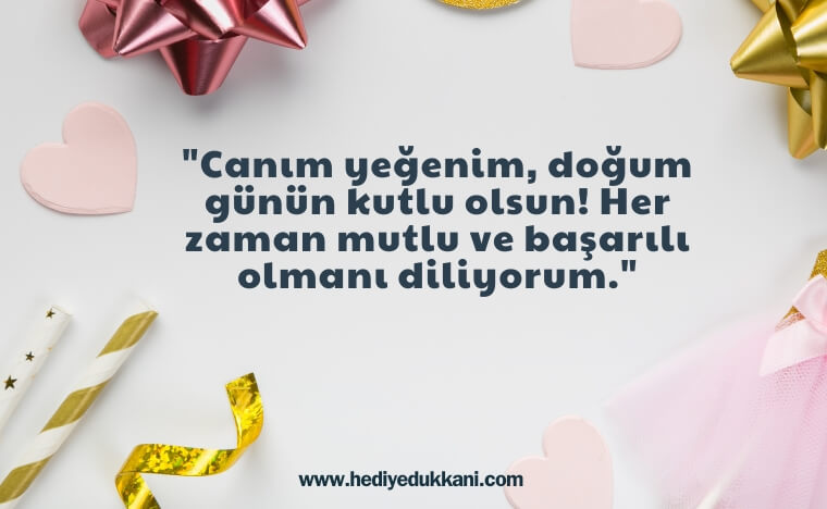yeğene doğum günü mesajı