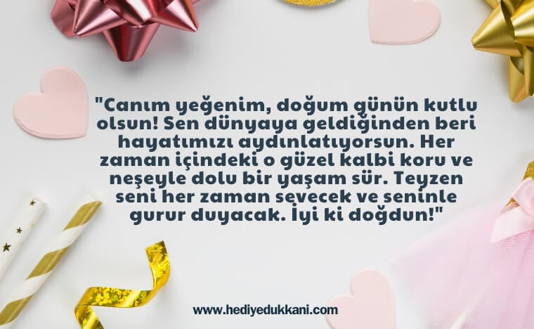 yeğene doğum günü mesajı