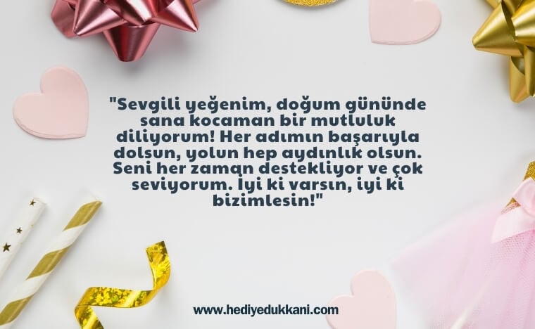yeğene doğum günü mesajı