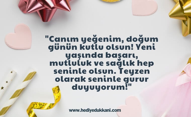 yeğene doğum günü mesajı