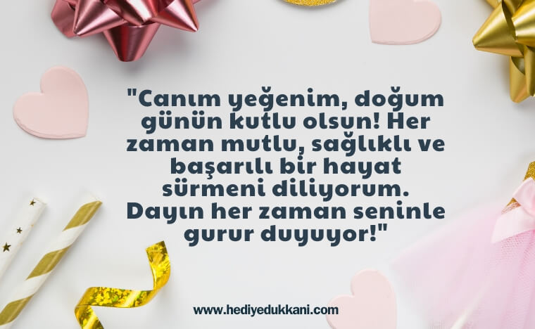 yeğene doğum günü mesajı