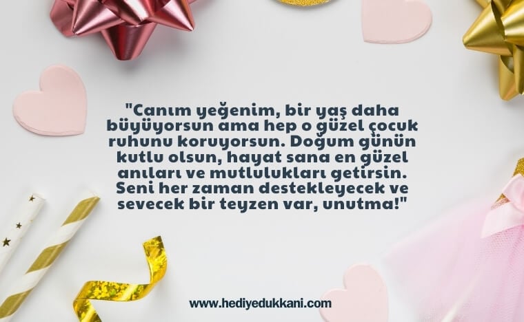 yeğene doğum günü mesajı