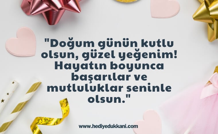 yeğene doğum günü mesajı