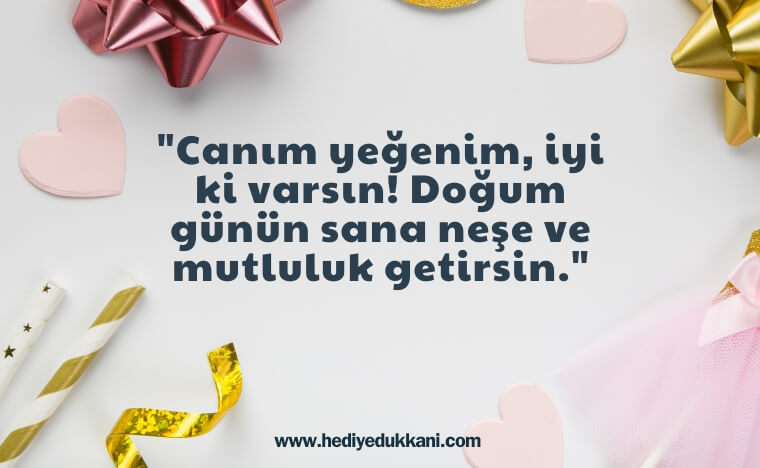 yeğene doğum günü mesajı