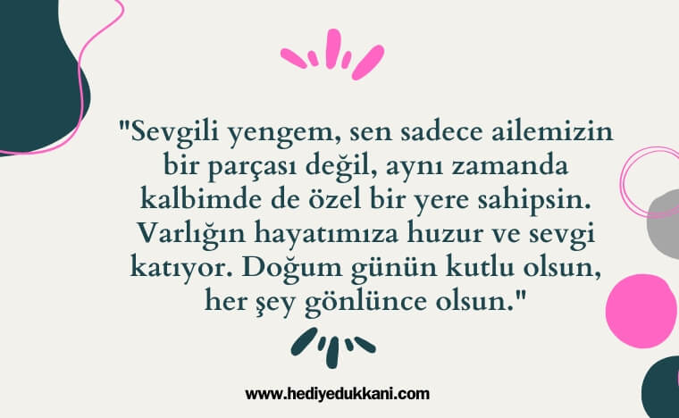 yengeye doğum günü mesajı