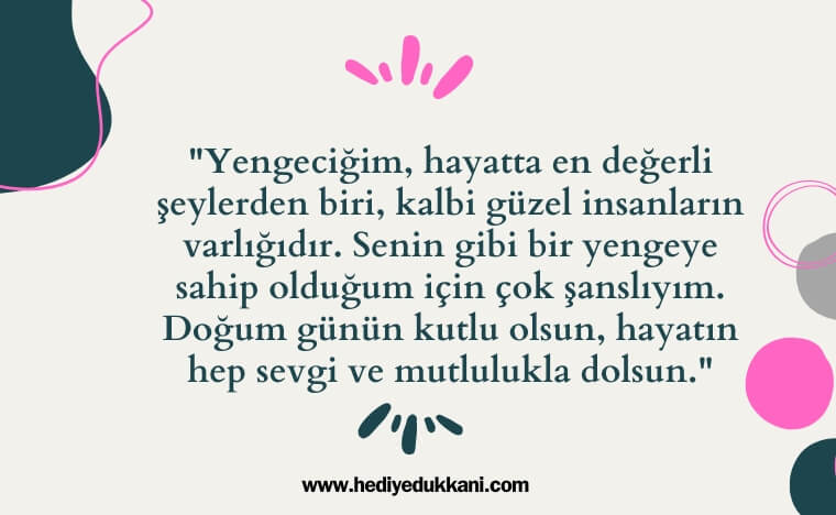 yengeye doğum günü mesajı
