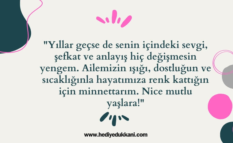 yengeye doğum günü mesajı