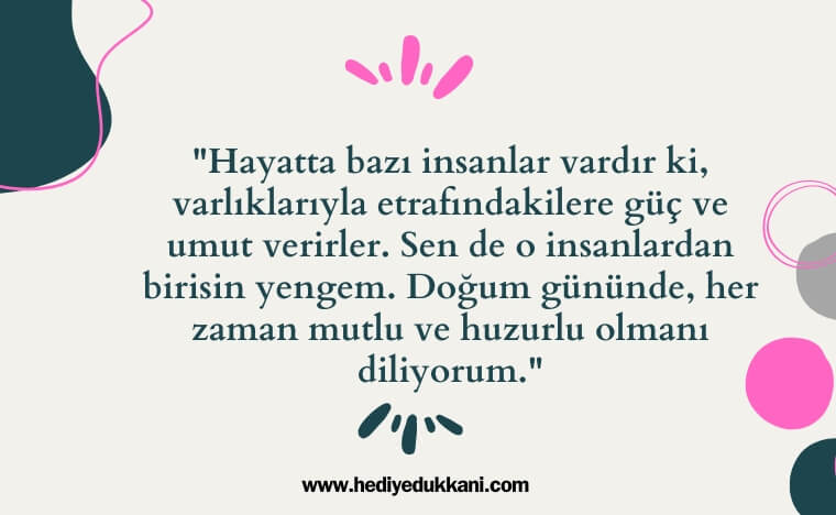 yengeye doğum günü mesajı