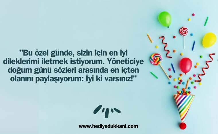 yöneticiye doğum günü mesajı