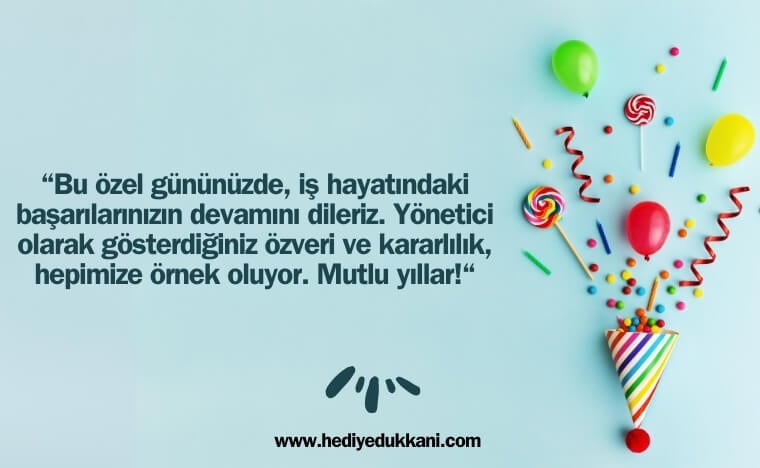 yöneticiye doğum günü mesajı