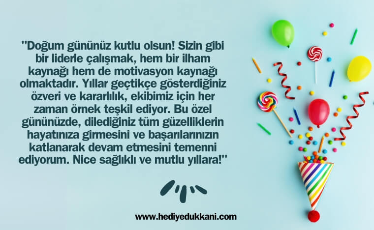 yöneticiye doğum günü mesajı