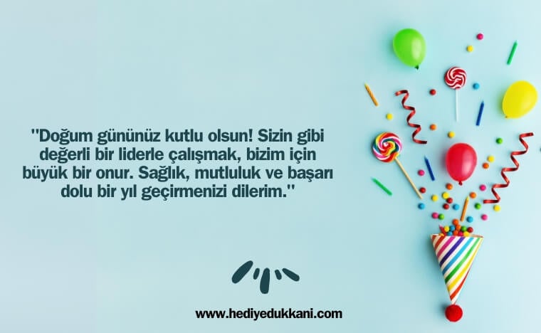 yöneticiye doğum günü mesajı