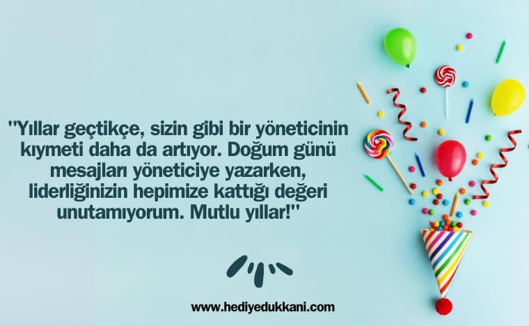 yöneticiye doğum günü mesajı