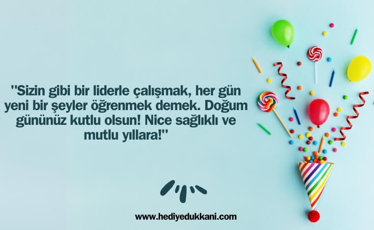 yöneticiye doğum günü mesajı