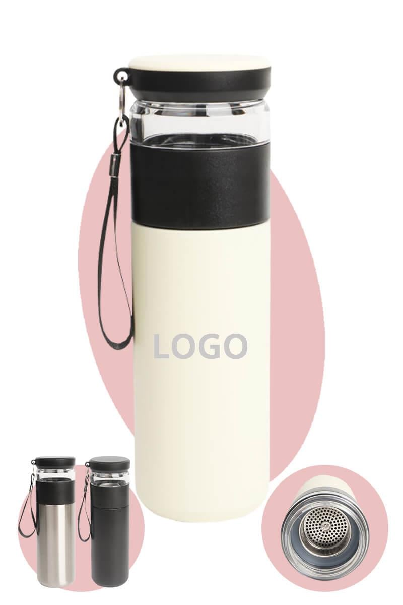 450ml Cam  Detaylı Süzgeçli Çelik Termos 0673-PETK