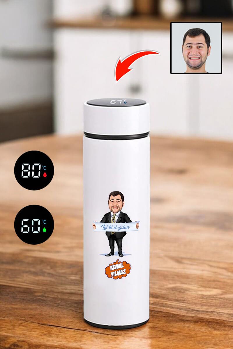 Abiye Doğum Günü Hediyesi Karikatürlü Termos Bardak