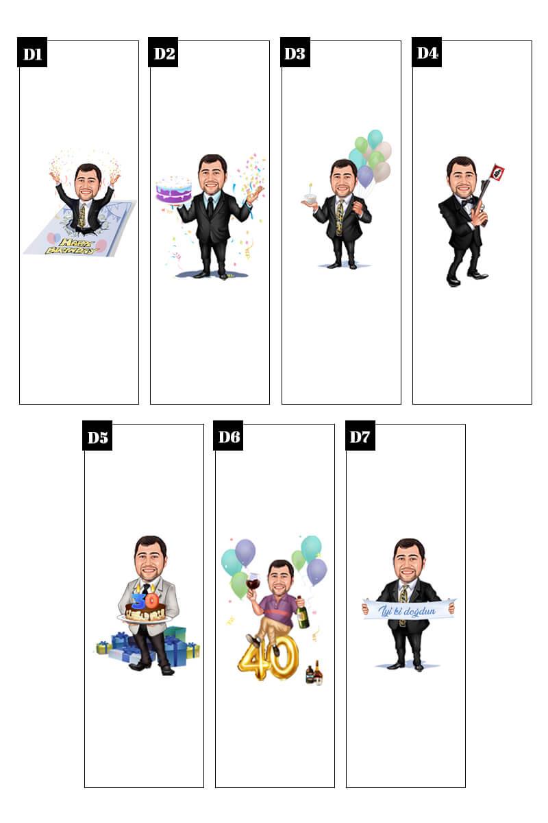 Abiye Doğum Günü Hediyesi Karikatürlü Türk Kahvesi Fincanı