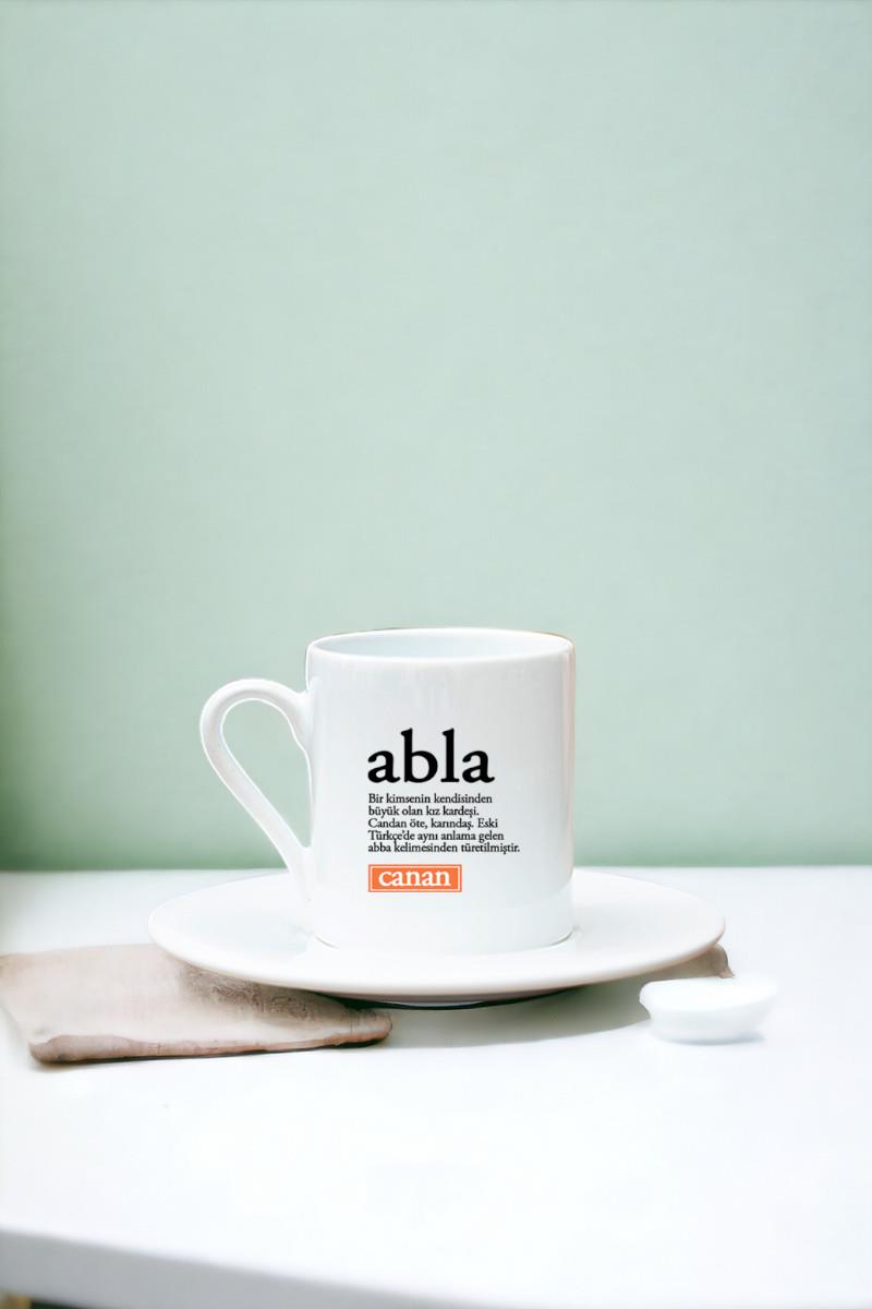 Abla Kelime Anlamı Beyaz Türk Kahvesi Fincanı