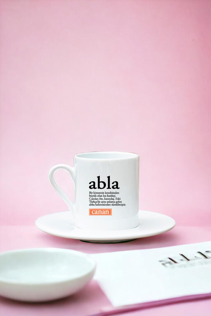 Abla Kelime Anlamı Beyaz Türk Kahvesi Fincanı