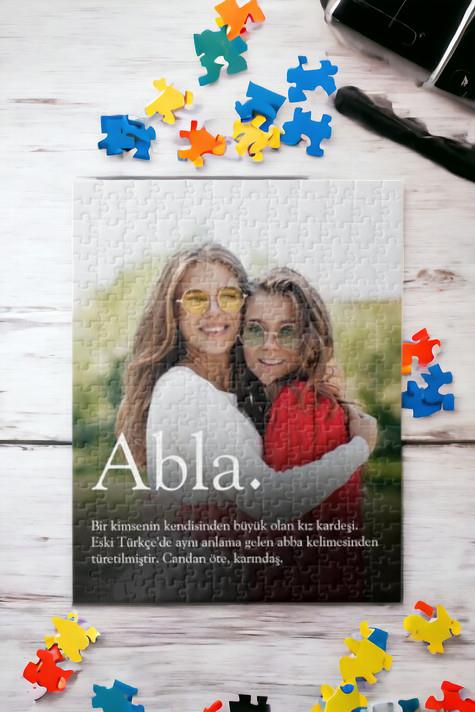 Ablaya Hediye Fotoğraf Baskılı Dikdörtgen Puzzle