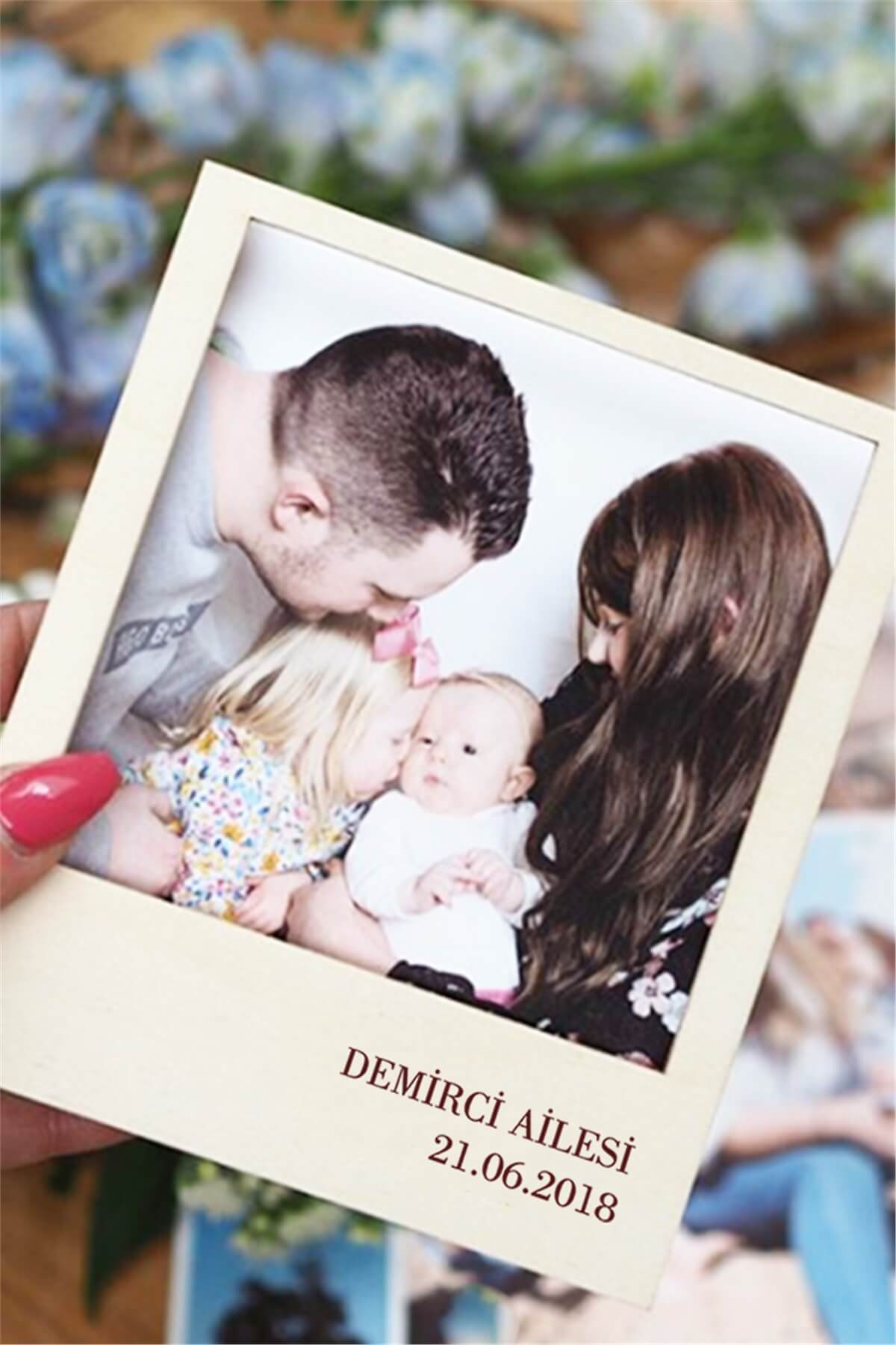 Ailelere Özel Fotoğraflı Ahşap Albüm