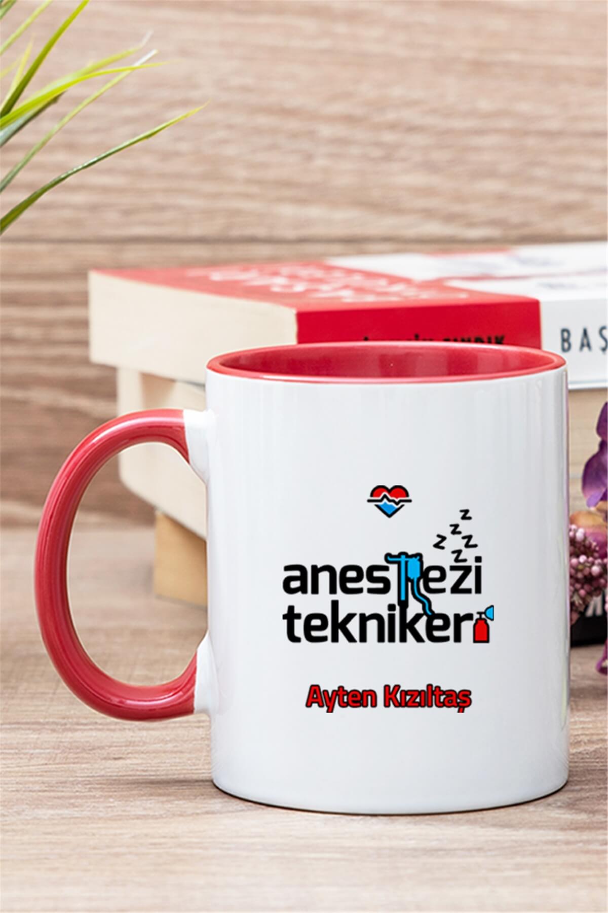 Anestezi Teknikeri İçi Renkli Kupa Bardak
