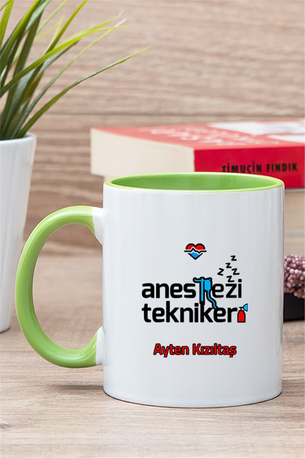 Anestezi Teknikeri İçi Renkli Kupa Bardak