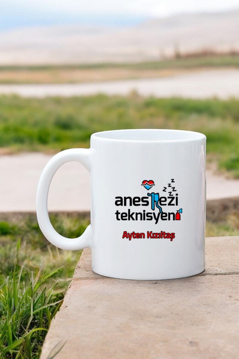 Anestezi Teknisyenine Hediye Beyaz Kupa Bardak